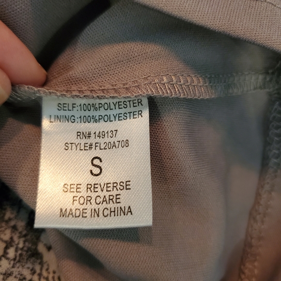 FAVLUX Snake Print Sheer Lined Dress Small - Picture 6 of 14